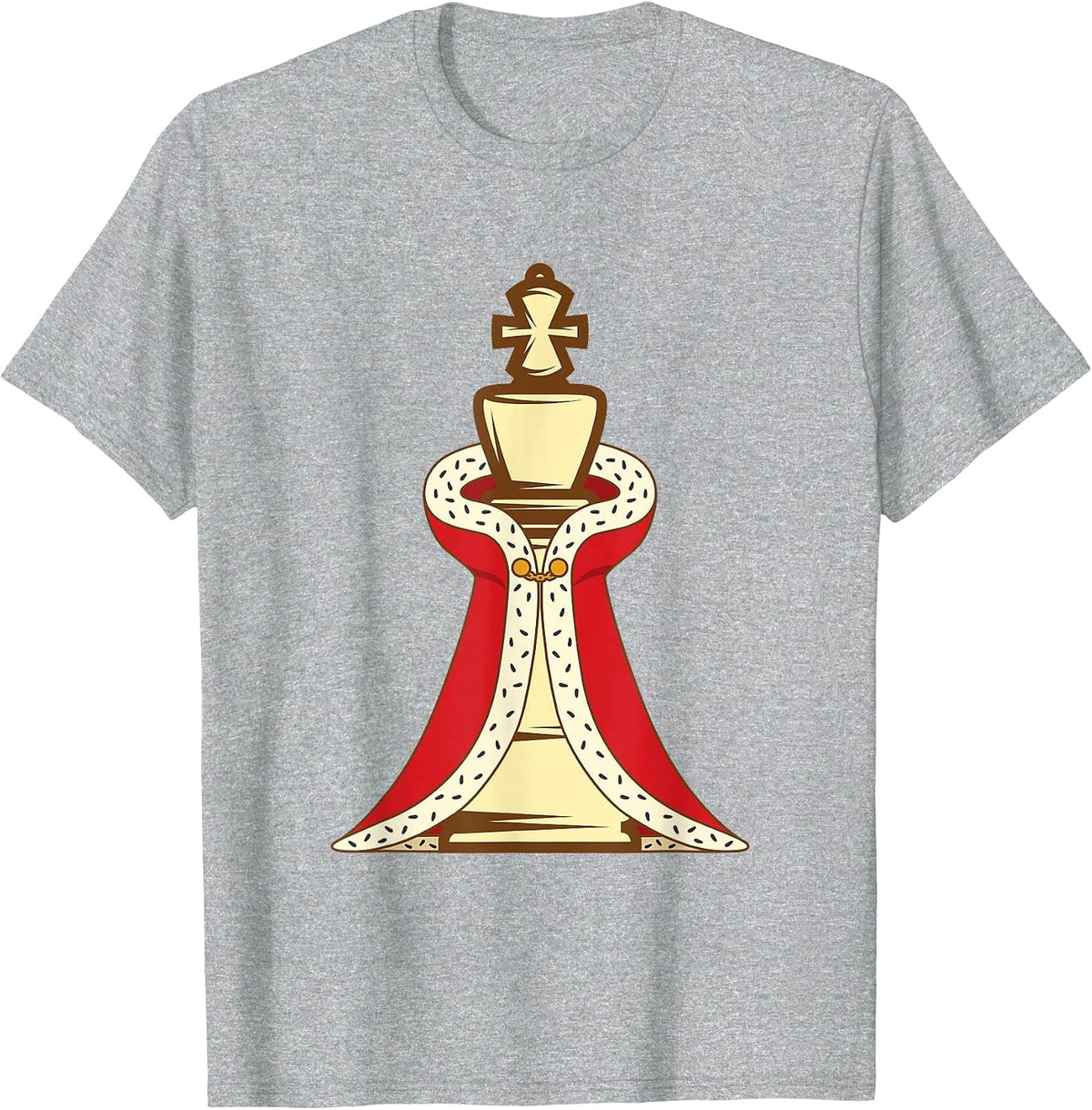 Chess Piece King with Cape T-Shirt - Heather Grey