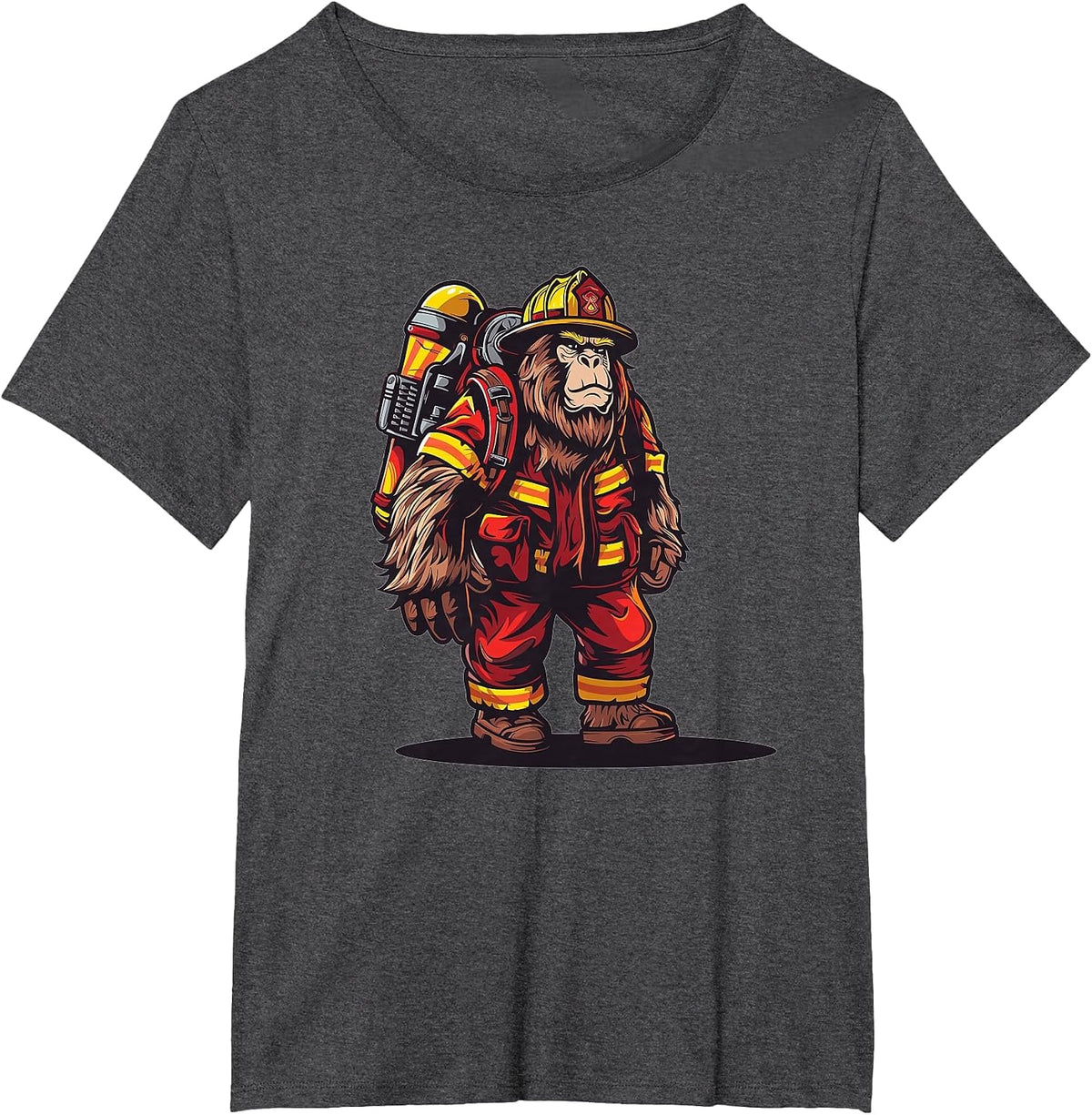 Bigfoot Firefighter I Kids Firefighter T-Shirt - Dark Heather Grey