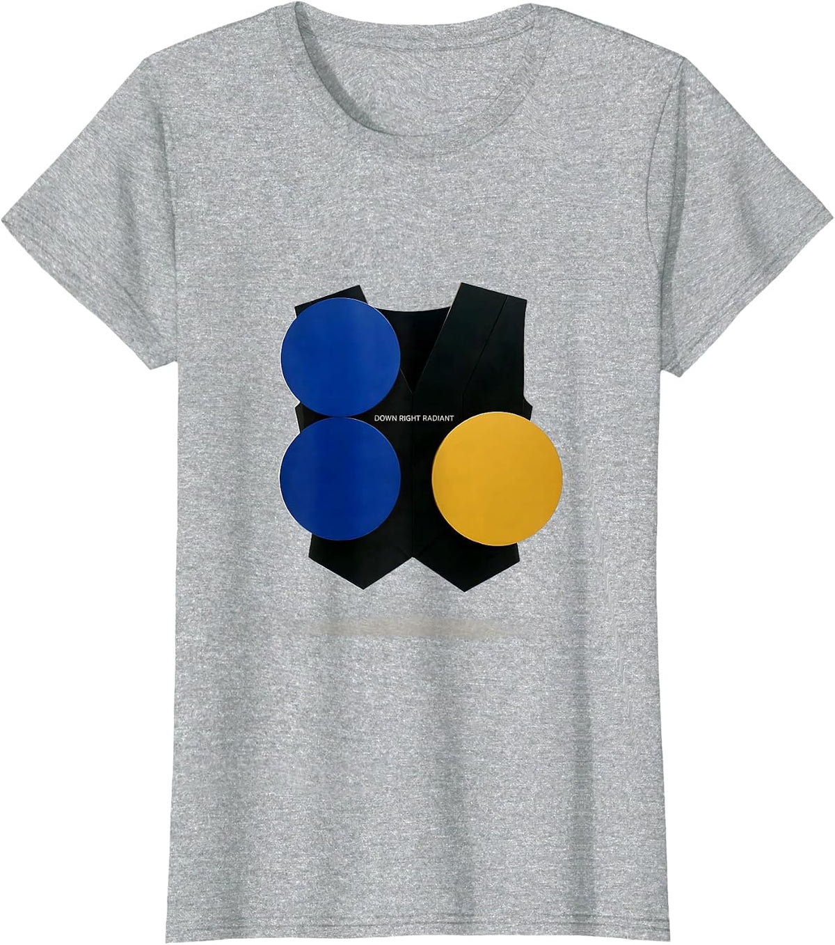 Down Right Radiant Bauhaus Modernist Down Syndrome Awareness T-Shirt - Heather Grey