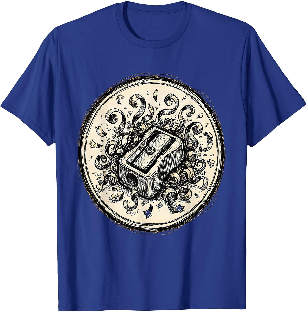 4th Grade Teacher Pencil Sharpener Graphic T-Shirt - Royal Blue