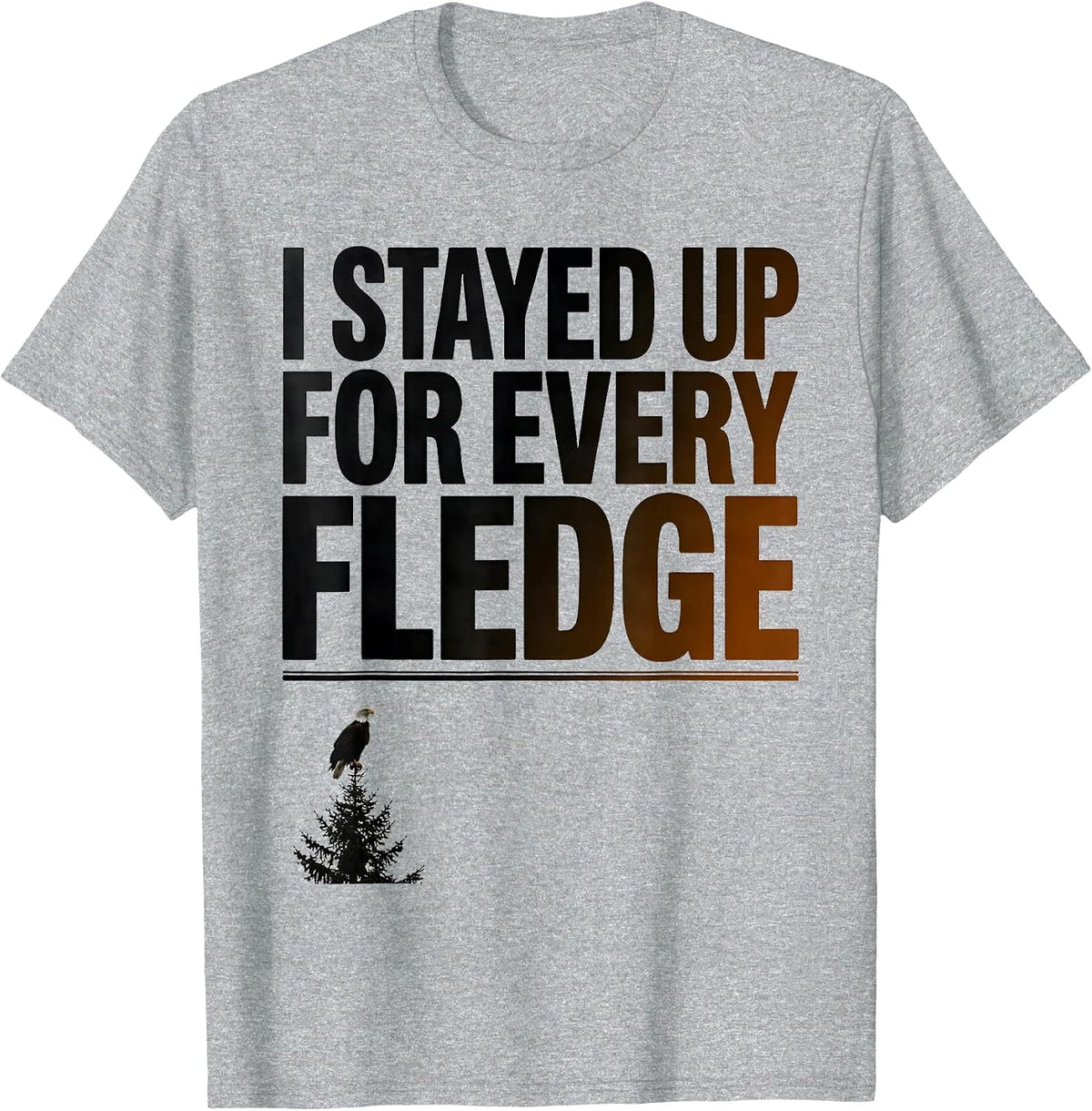 Men's I Stayed Up For Every Fledge Sentimental Eagle Memorial T-Shirt - Heather Grey