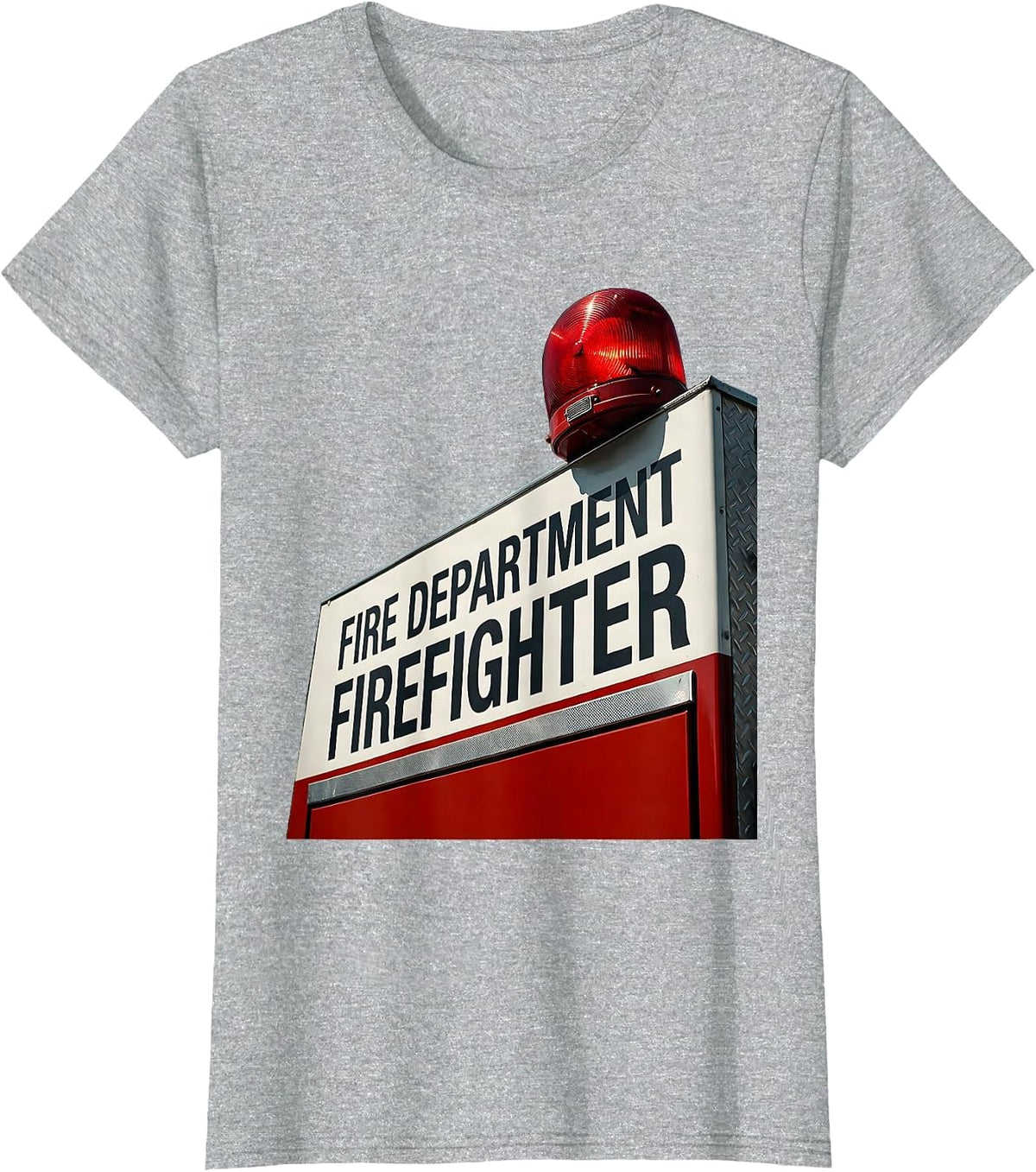 Women's FIRE DEPARTMENT FIREFIGHTER Constructivist Fireman Pride T-Shirt - Heather Grey
