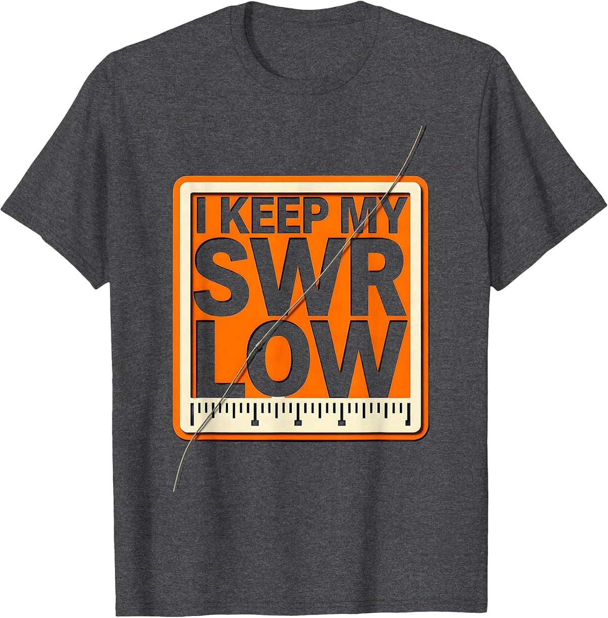 Men's I Keep My SWR Low Funny Ham Radio Operator Humor T-Shirt - Dark Heather Grey