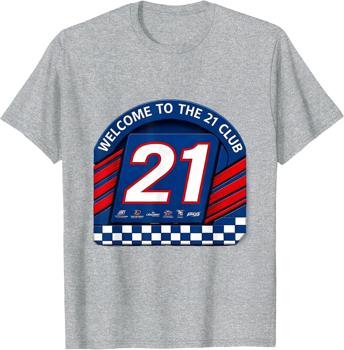 Men's Welcome to the 21 Club 21st Birthday Design T-Shirt - Heather Grey