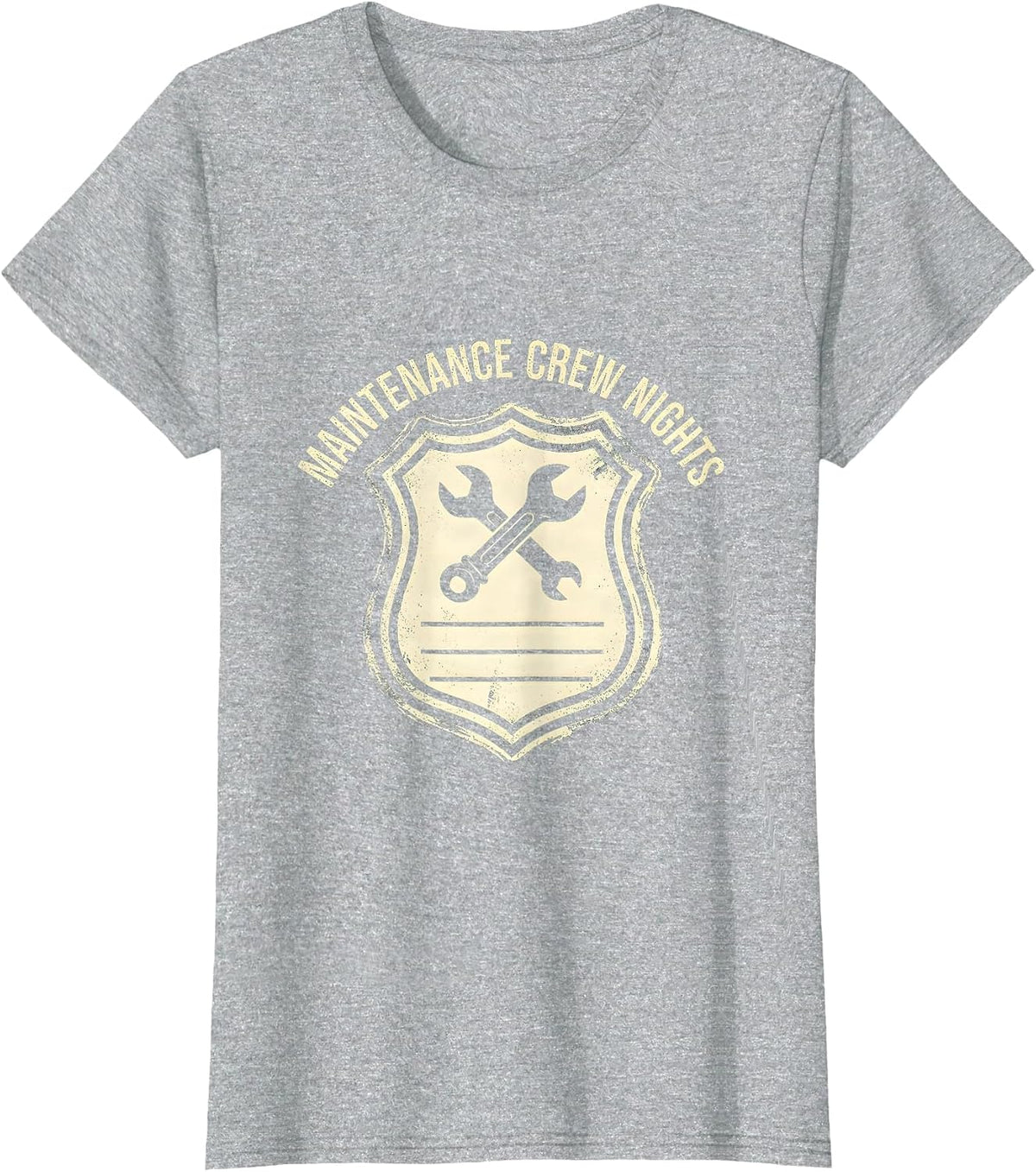 Maintenance Crew Nights Rubber Stamp Maintenance Technician T-Shirt - Heather Grey