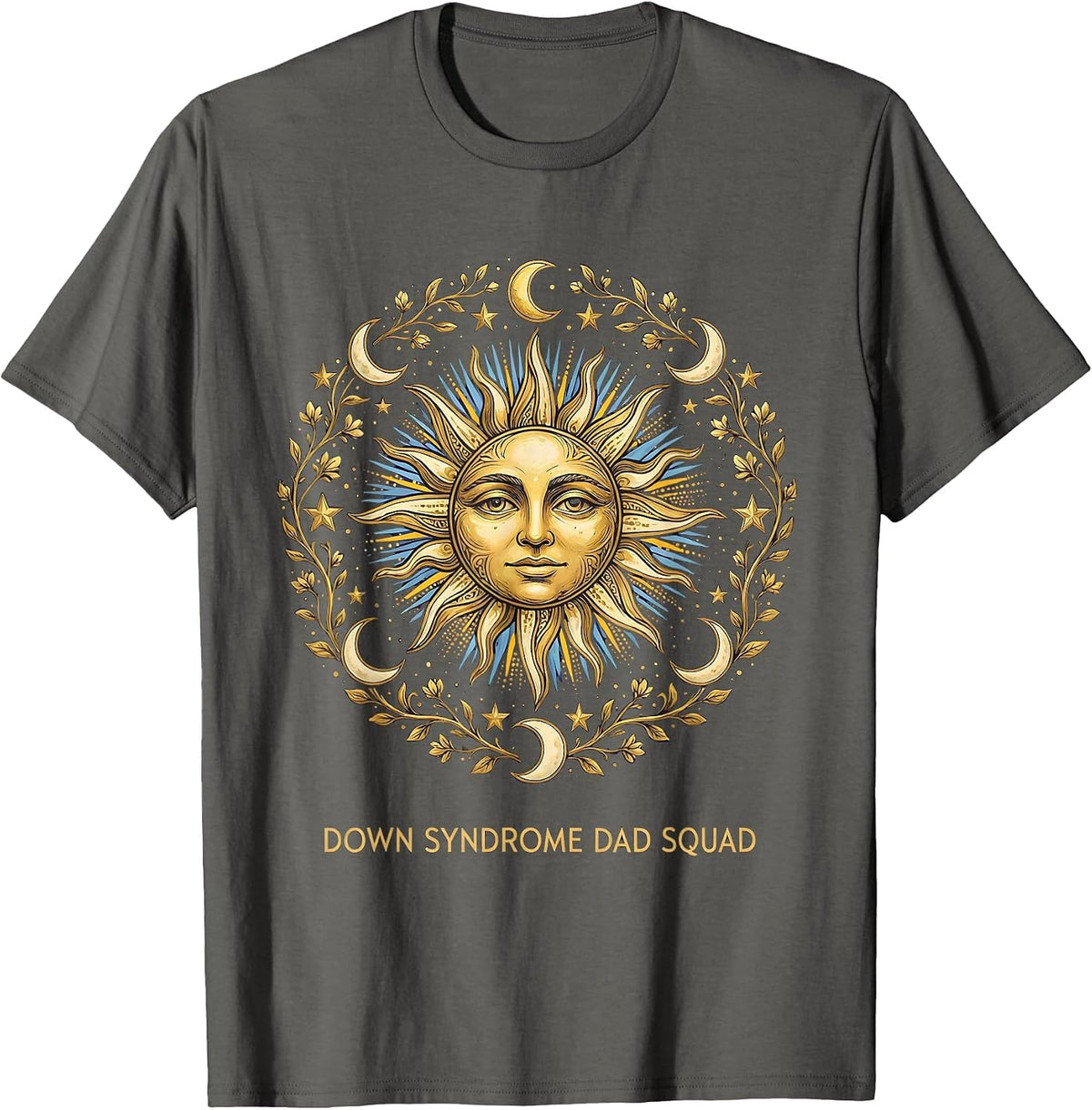 Men's Down Syndrome Dad Squad Awareness Design T-Shirt - Asphalt Grey