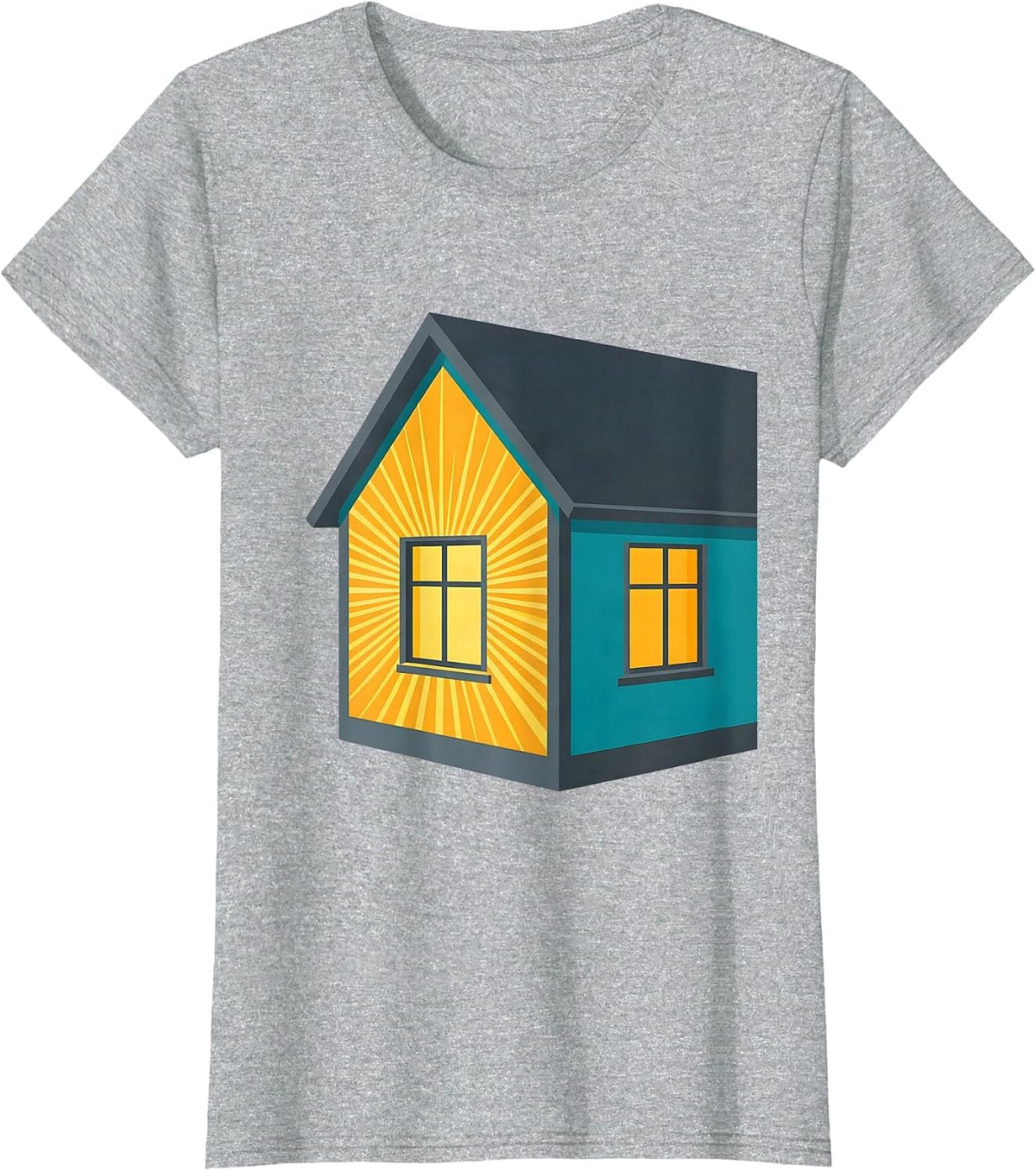 Women's House Window Realtor Real Estate Agent Humor T-Shirt - Heather Grey