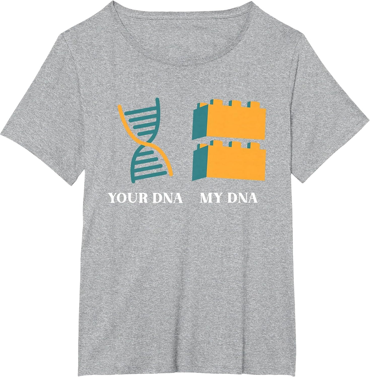 Big Building Blocks DNA Master Builder Children Kids Toy T-Shirt - Heather Grey