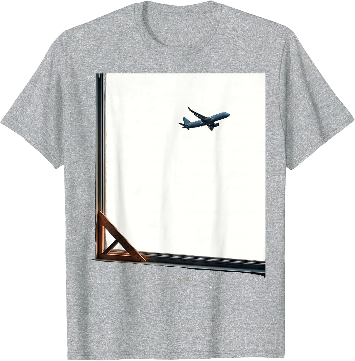 Men's Still Watching Editorial Conceptual Aviation Pilot T-Shirt - Heather Grey