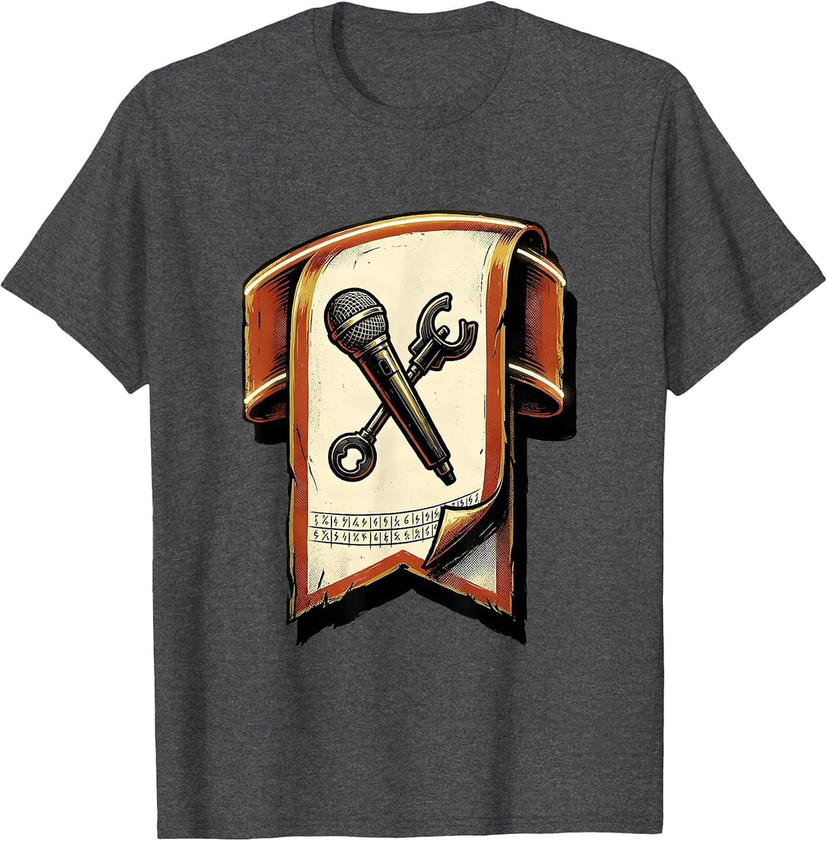 Men's Ham Radio Operator Hobbyist Humor Sign Painter Showcard T-Shirt - Dark Heather Grey