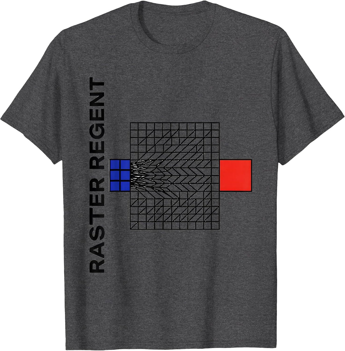 Men's Raster Regent Geometric Nerd Tech Worker Humor Gift T-Shirt - Dark Heather Grey