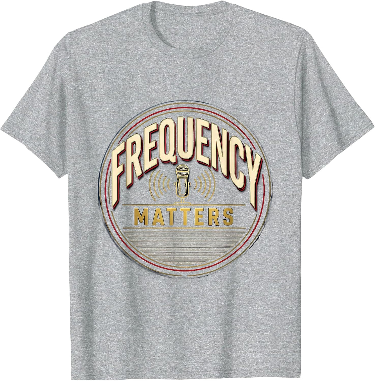 Men's Frequency Matters Funny Ham Radio Operator Hobbyist T-Shirt - Heather Grey