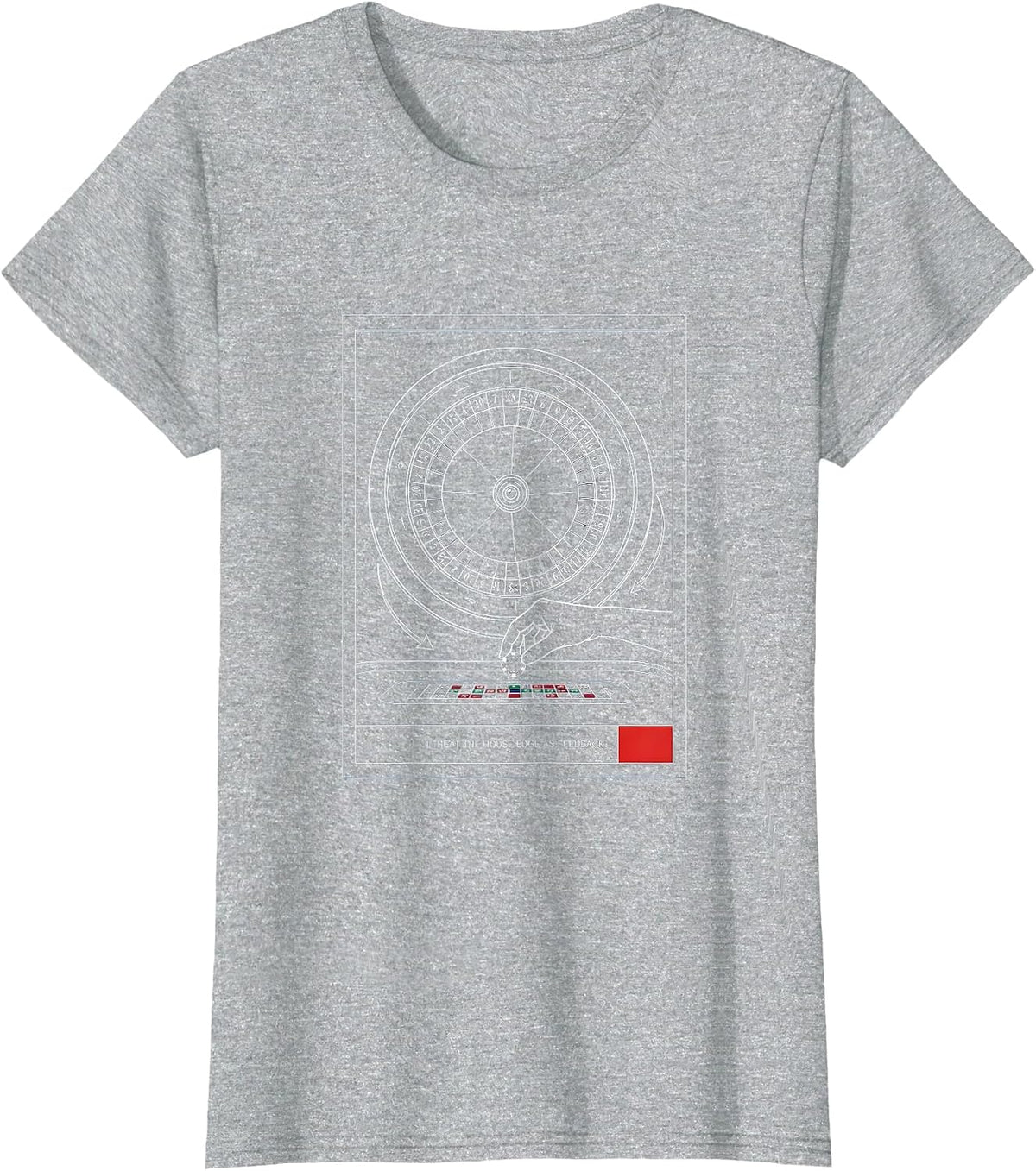 I Treat The House Edge As Feedback Funny Gambler Casino Gift T-Shirt - Heather Grey