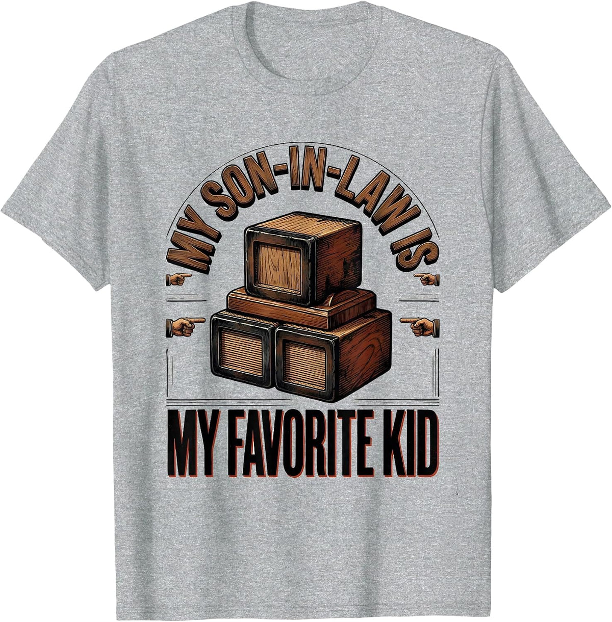 Men's My Son-In-Law Is My Favorite Kid Funny Parent Family Humor T-Shirt - Heather Grey