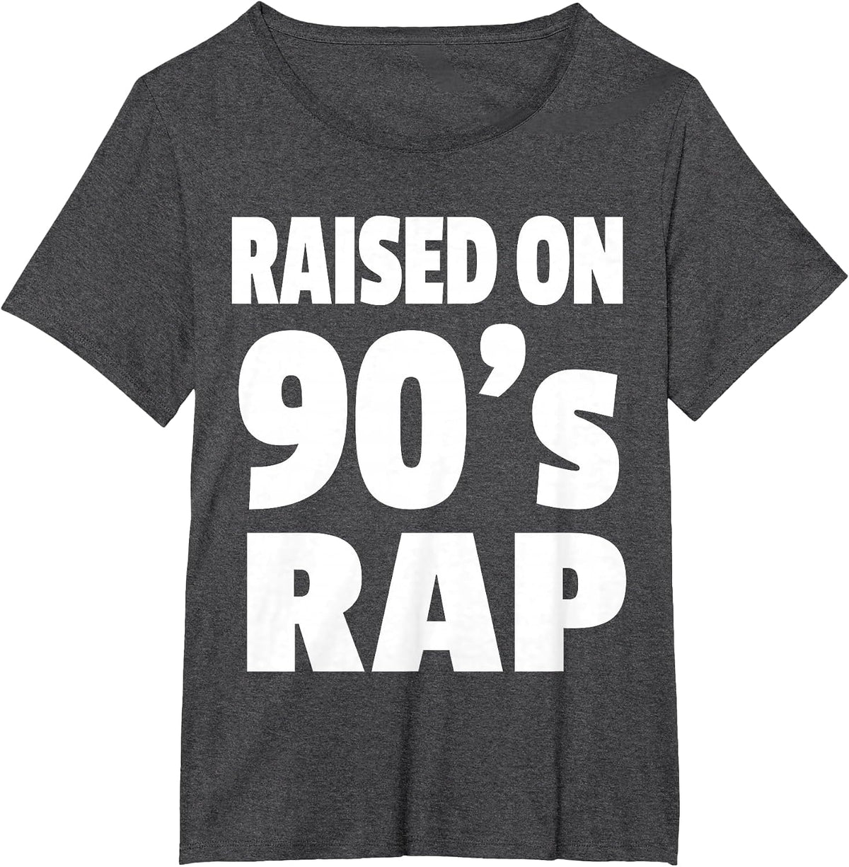 Raised On 90's Rap - 90's Hip Hop Tshirt T-Shirt - Dark Heather Grey