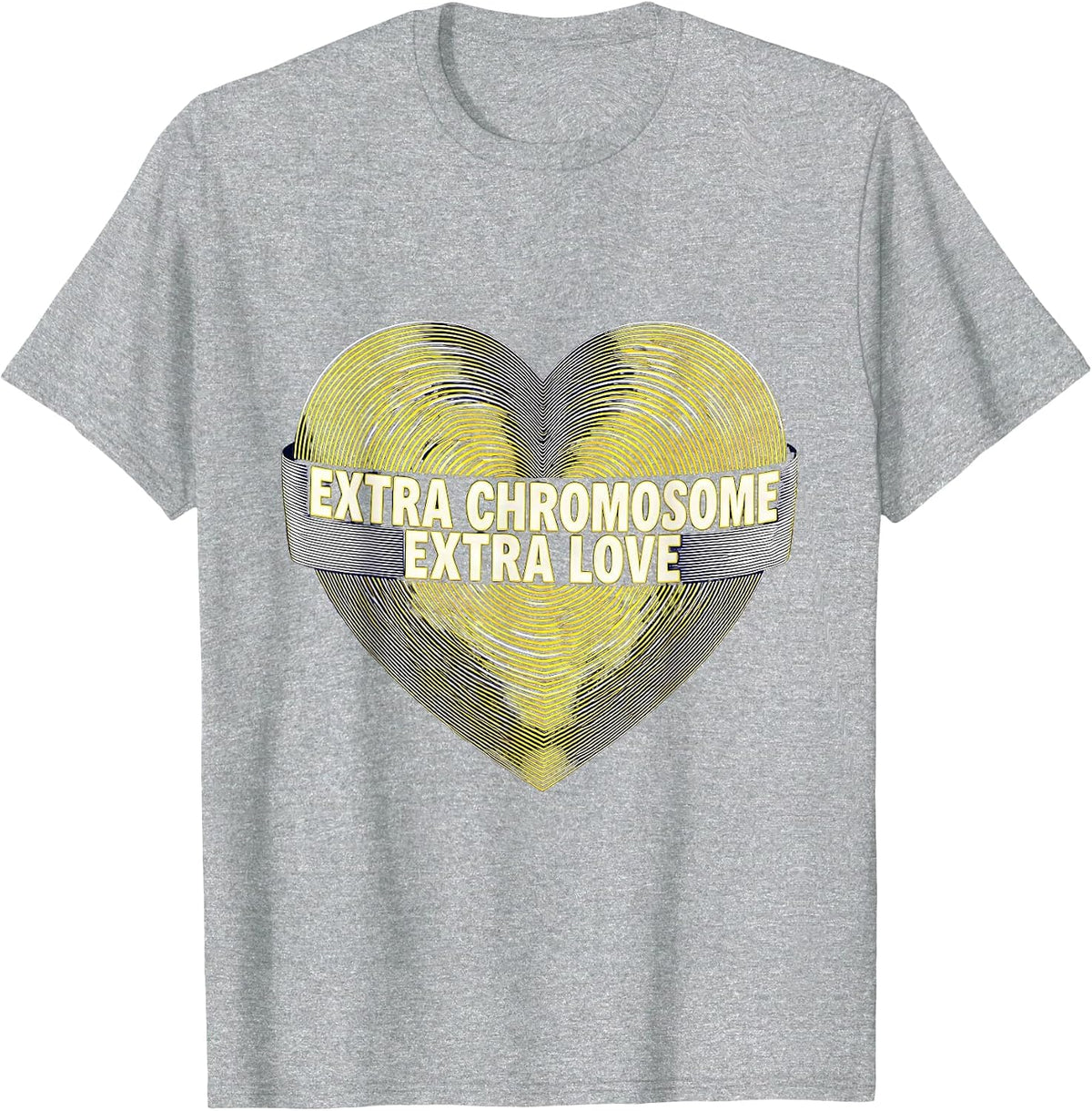 Men's Extra Chromosome Extra Love Down Syndrome Awareness T-Shirt - Heather Grey