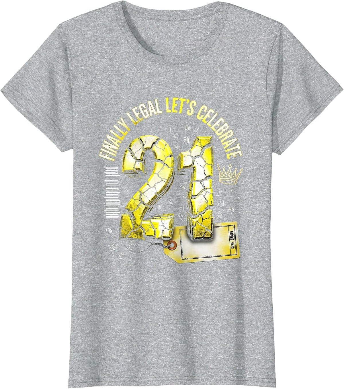 Finally Legal Lets Celebrate 21st Birthday Design T-Shirt - Heather Grey