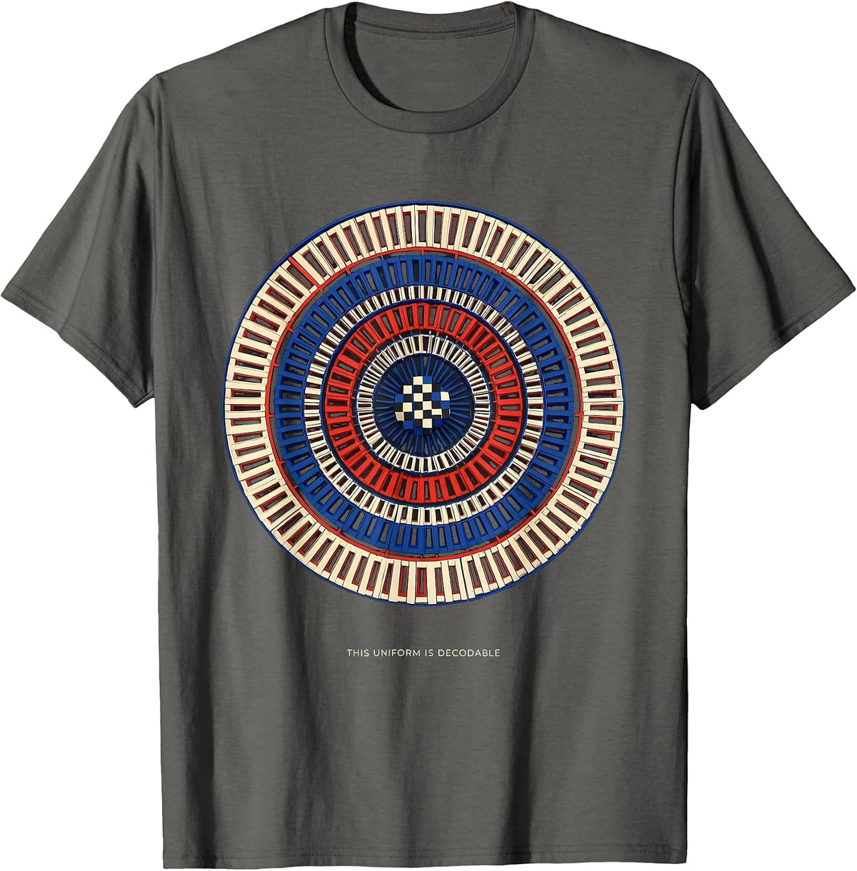 This Uniform Is Decodable Geometric Phonics Reading Teacher T-Shirt - Asphalt Grey