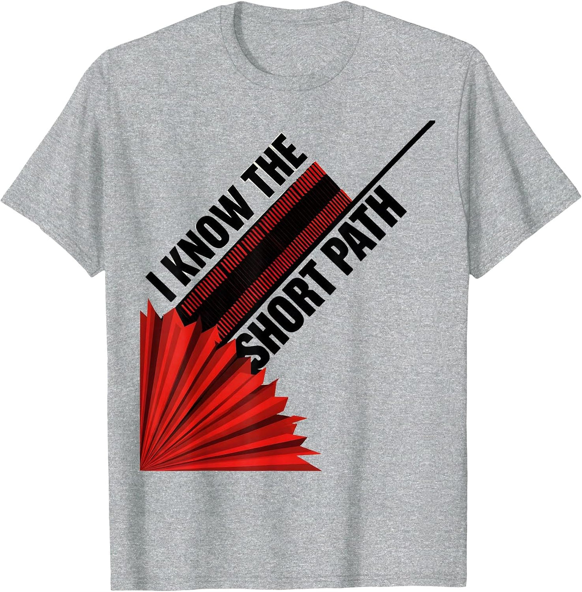 Men's I Know The Short Path Constructivist Ham Radio Operator Pun T-Shirt - Heather Grey
