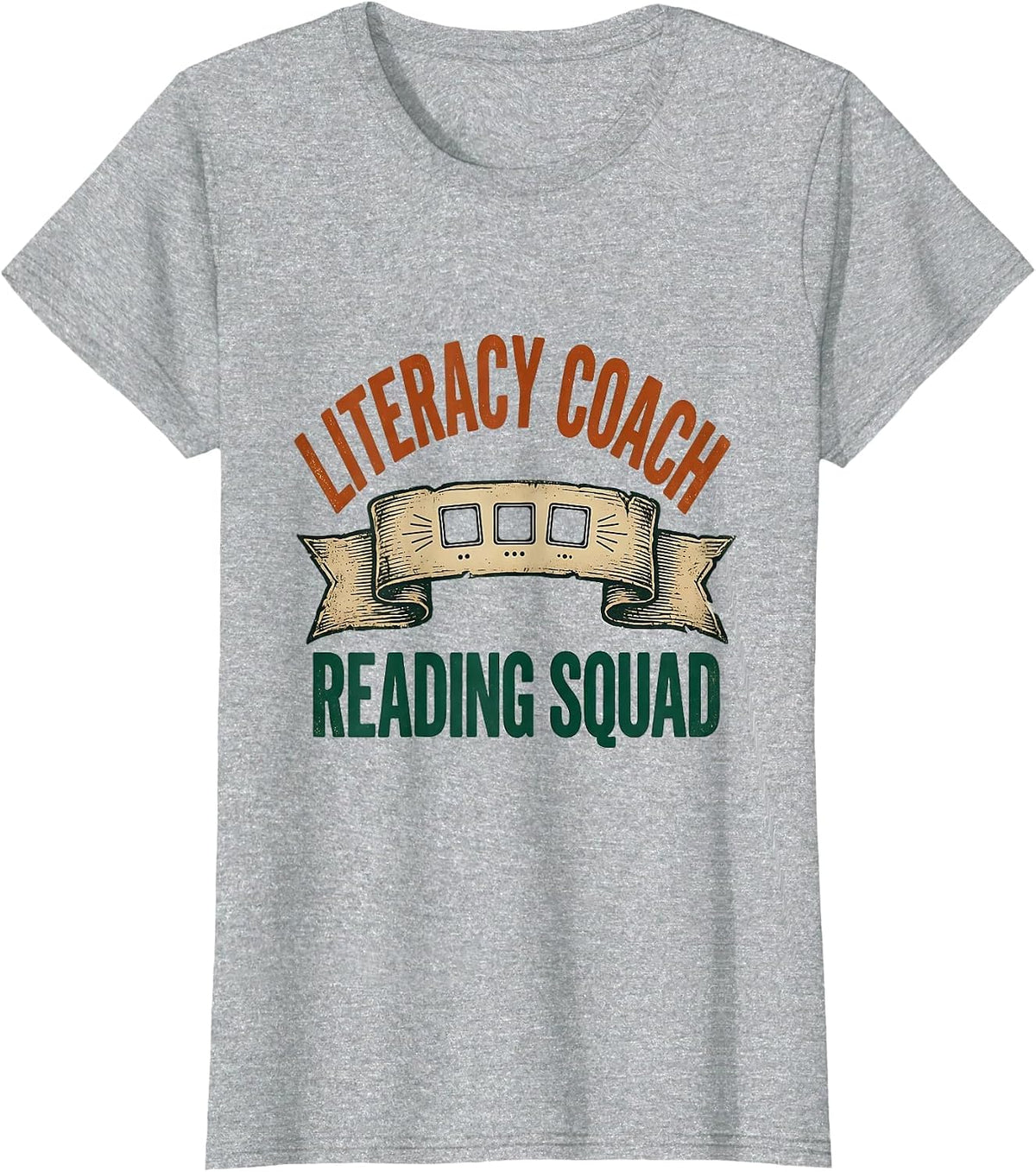 Literacy Coach Reading Squad Vintage Phonics Teacher Squad T-Shirt - Heather Grey
