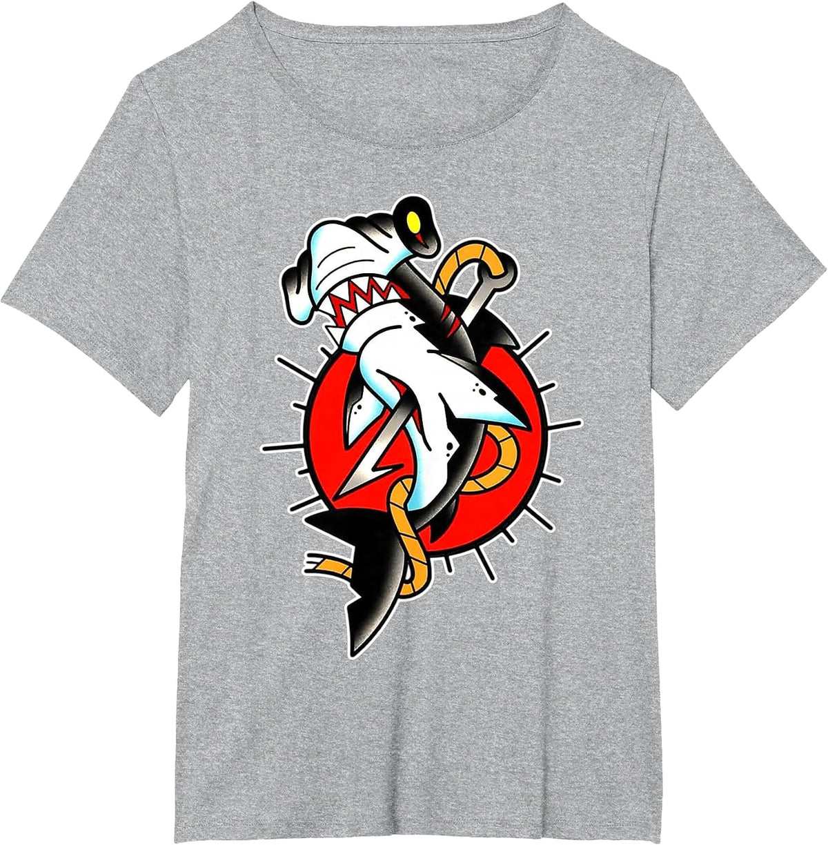 Shark Harpoon T-Shirt - Heather Grey