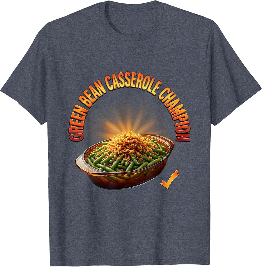 Green Bean Casserole Champion Bootleg 90's Rap Rock Vintage T-Shirt - Heather Blue