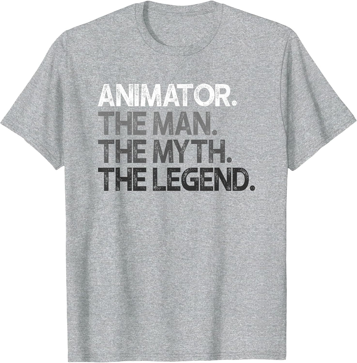 Animator The Man Myth Legend Design T-Shirt - Heather Grey