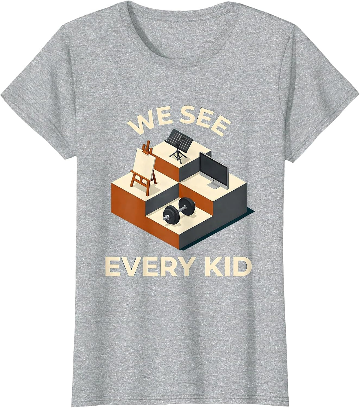 We See Every Kid Specials Squad Art Music PE Tech Teacher T-Shirt - Heather Grey