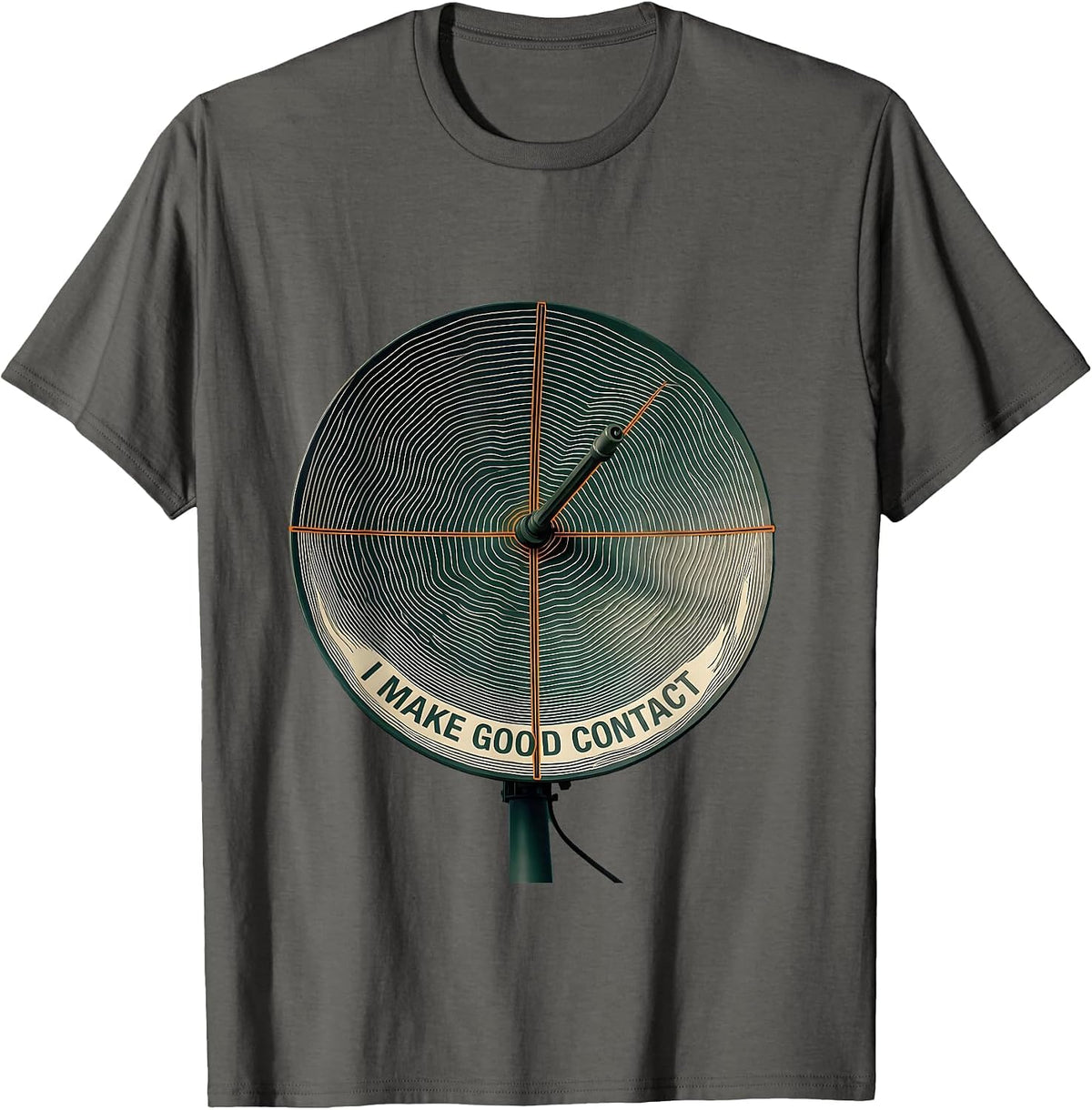 I Make Good Contact Funny Ham Radio Operator Enthusiast T-Shirt - Asphalt Grey