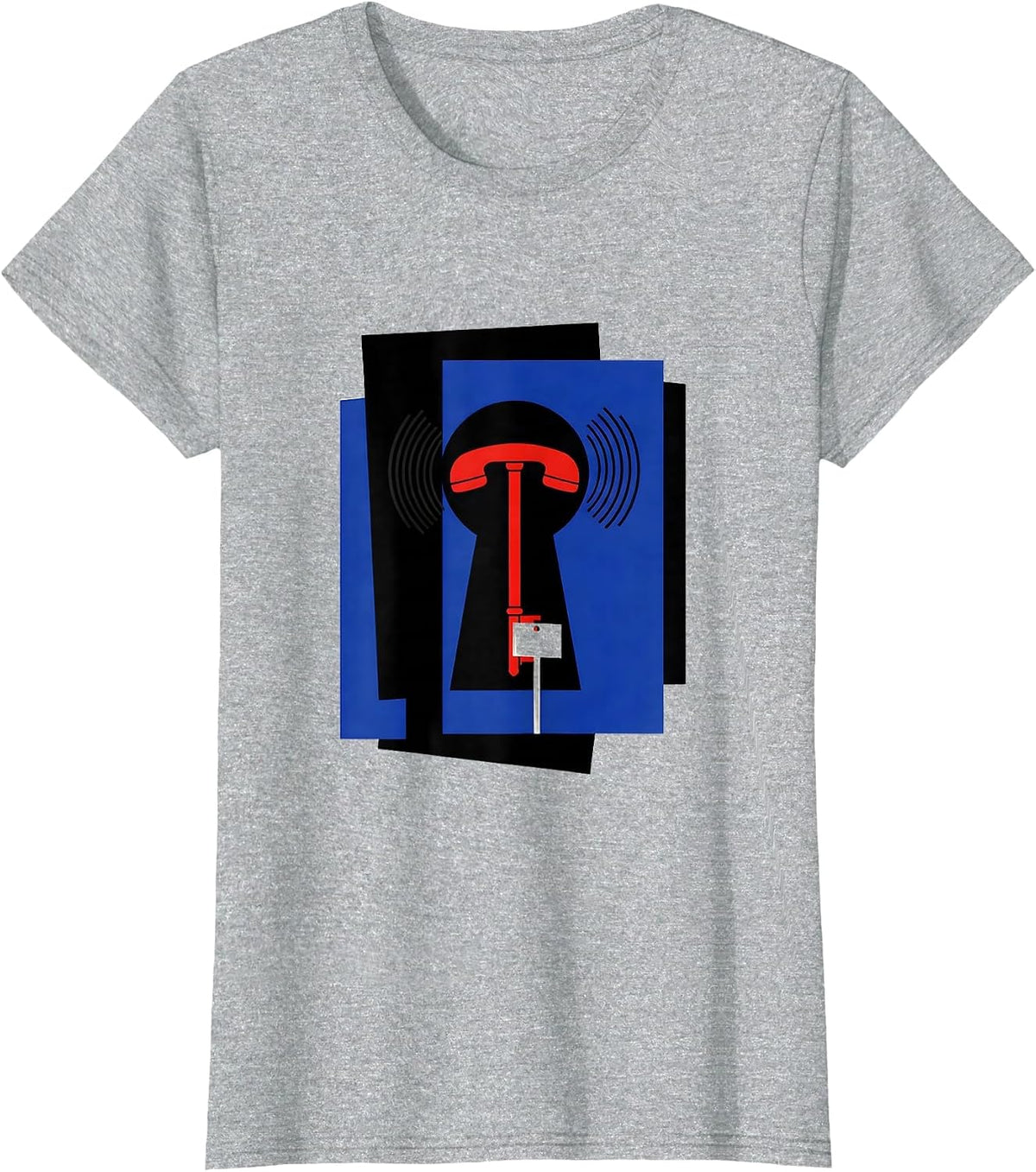 Geometric Door Keyhole Realtor Real Estate Agent Humor T-Shirt - Heather Grey