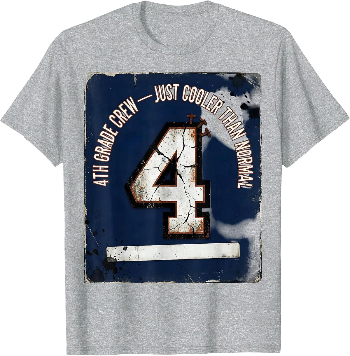 Men's 4th Grade Crew Just Cooler Than Normal Teacher T-Shirt - Heather Grey