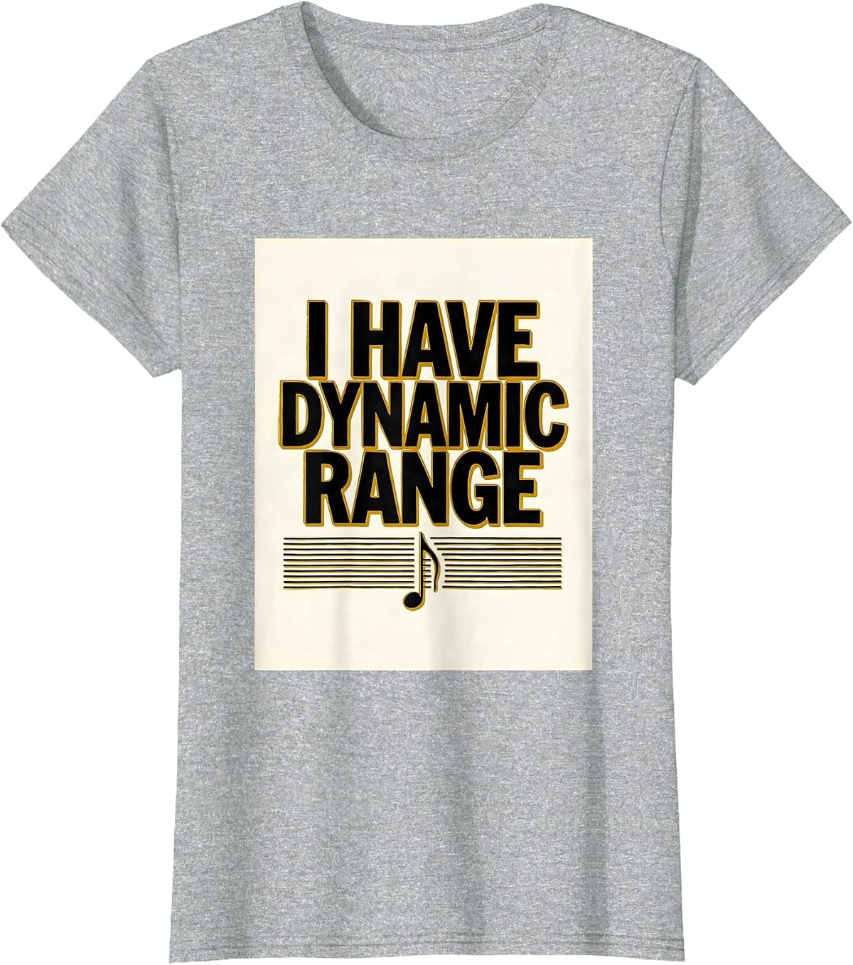 I Have Dynamic Range Funny Music Lover Humor Band Member T-Shirt - Heather Grey