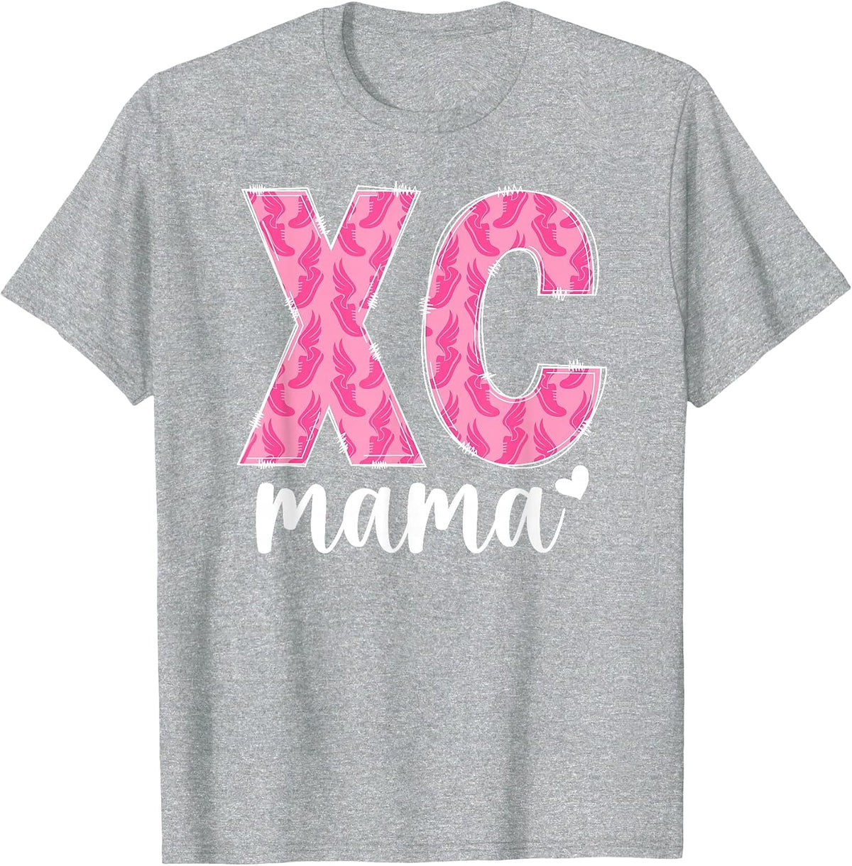 XC Mama Cross Country Mom Cross Country Runner Mom T-Shirt - Heather Grey