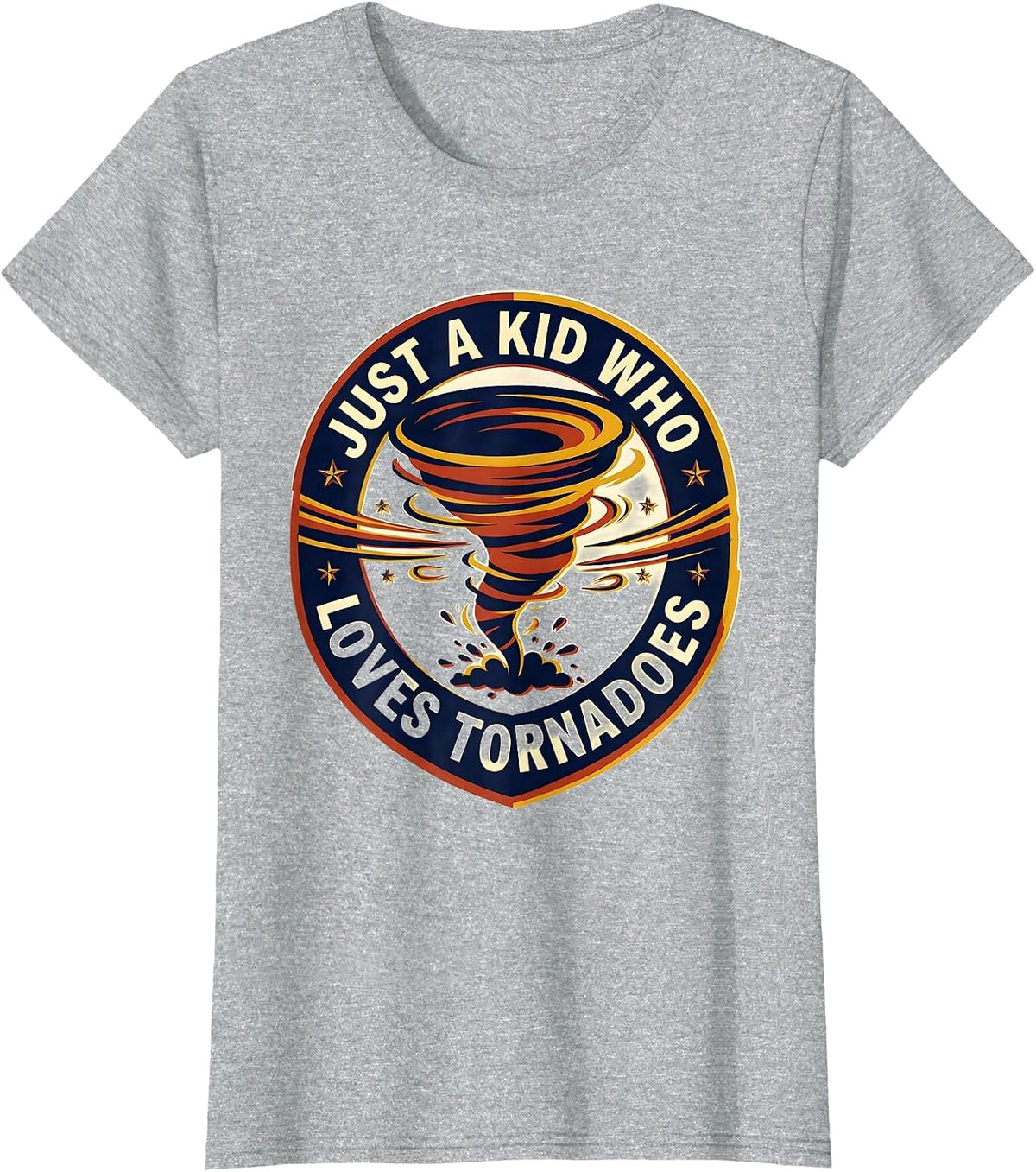 Women's Just A Kid Who Loves Tornadoes Funny Storm Chaser T-Shirt - Heather Grey