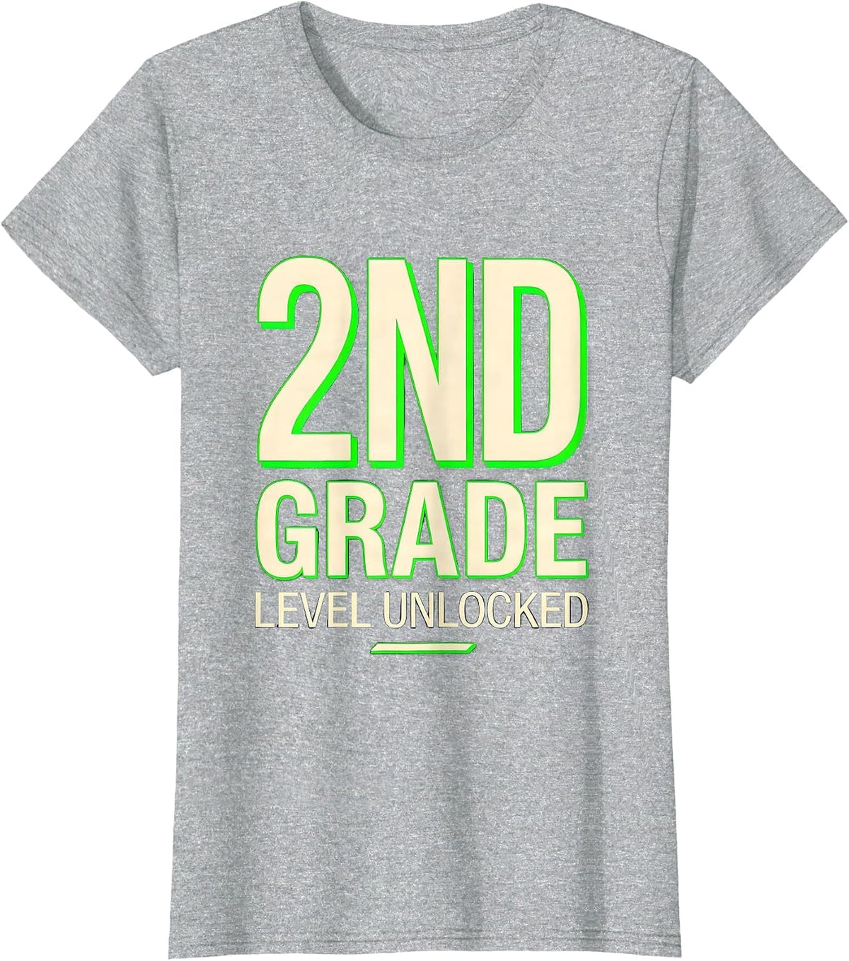 2nd Grade Level Unlocked Gamer Back To School First Day T-Shirt - Heather Grey