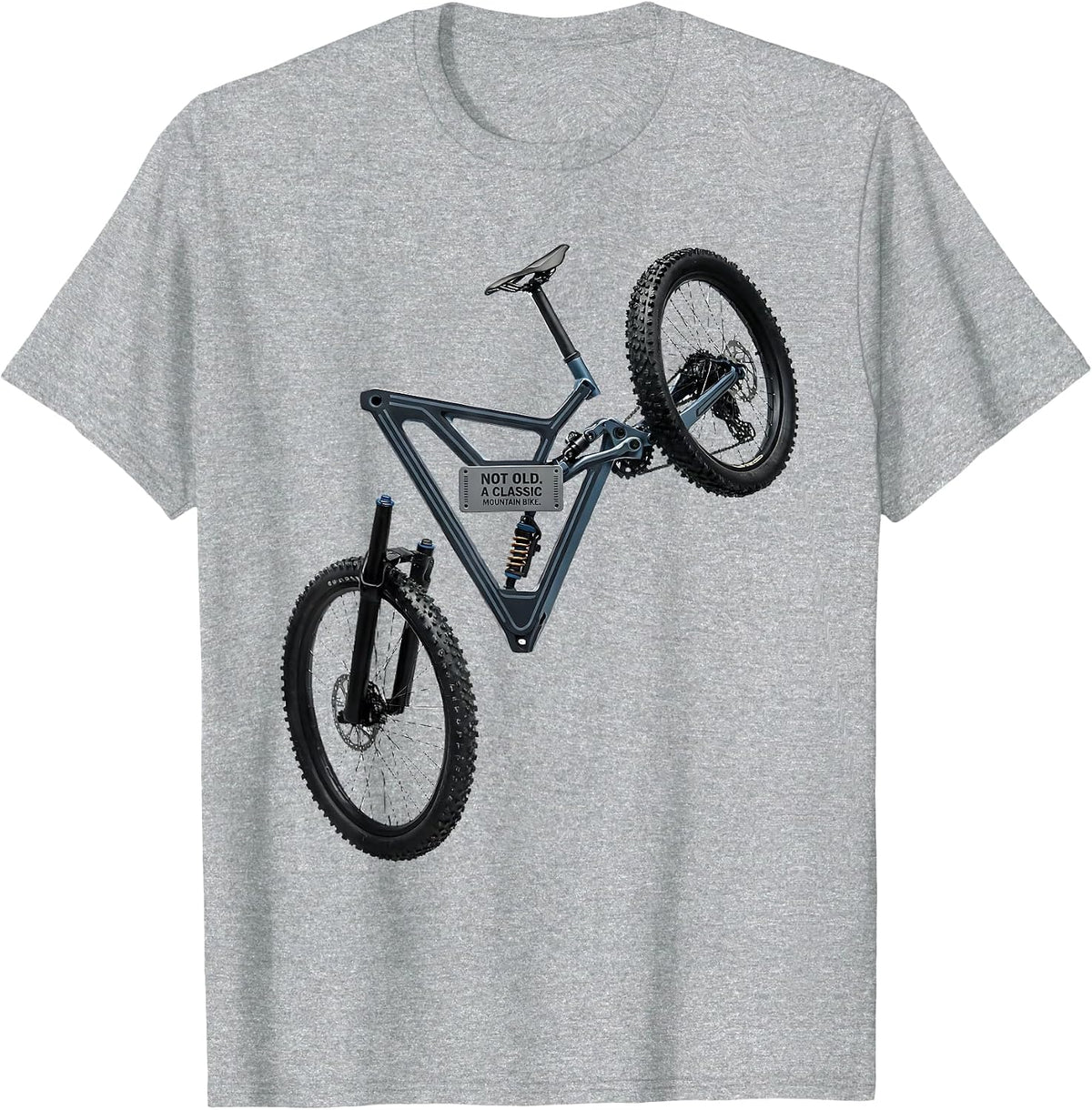 Men's Not Old A Classic Mountain Bike Funny Cyclist Gift T-Shirt - Heather Grey