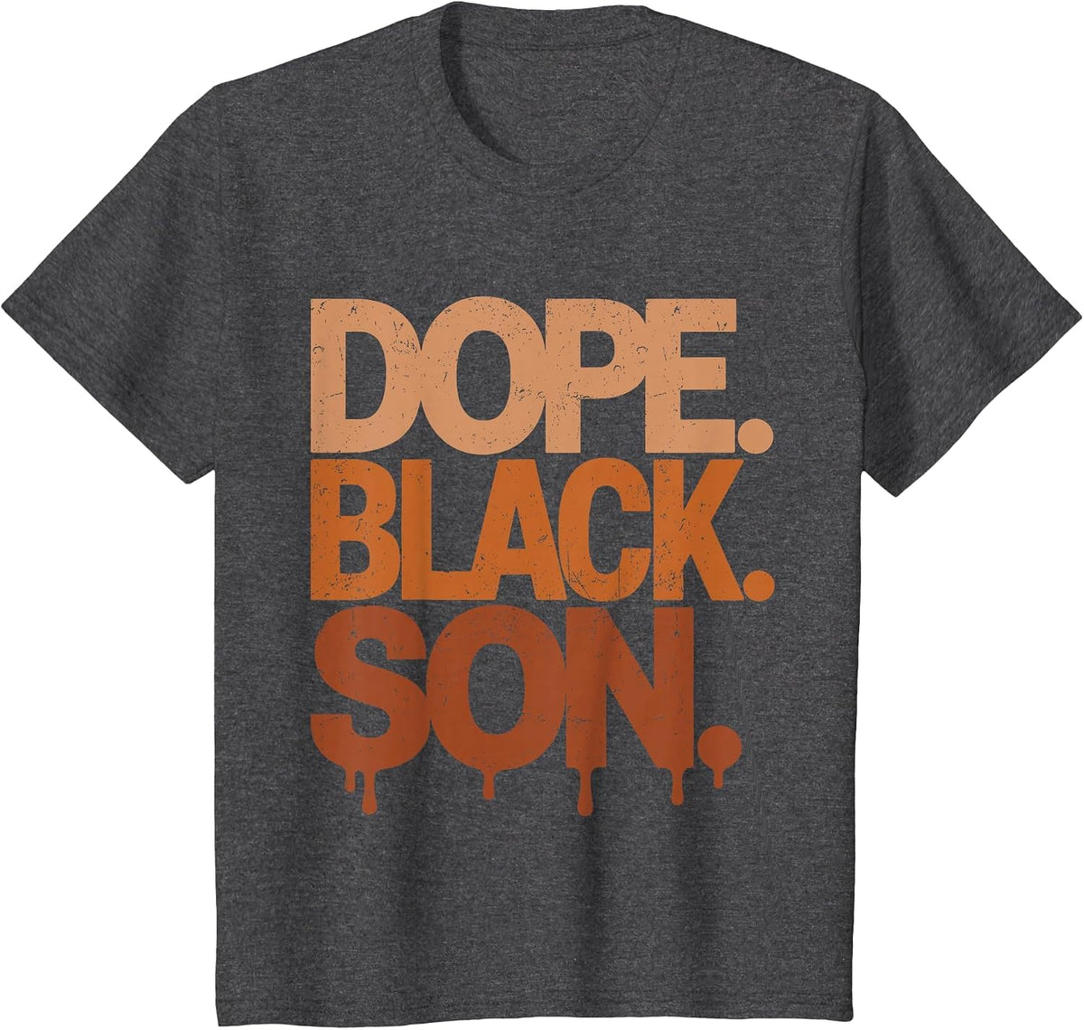 Dope Black Son Black History Month Juneteenth Kids T-Shirt - Dark Heather Grey