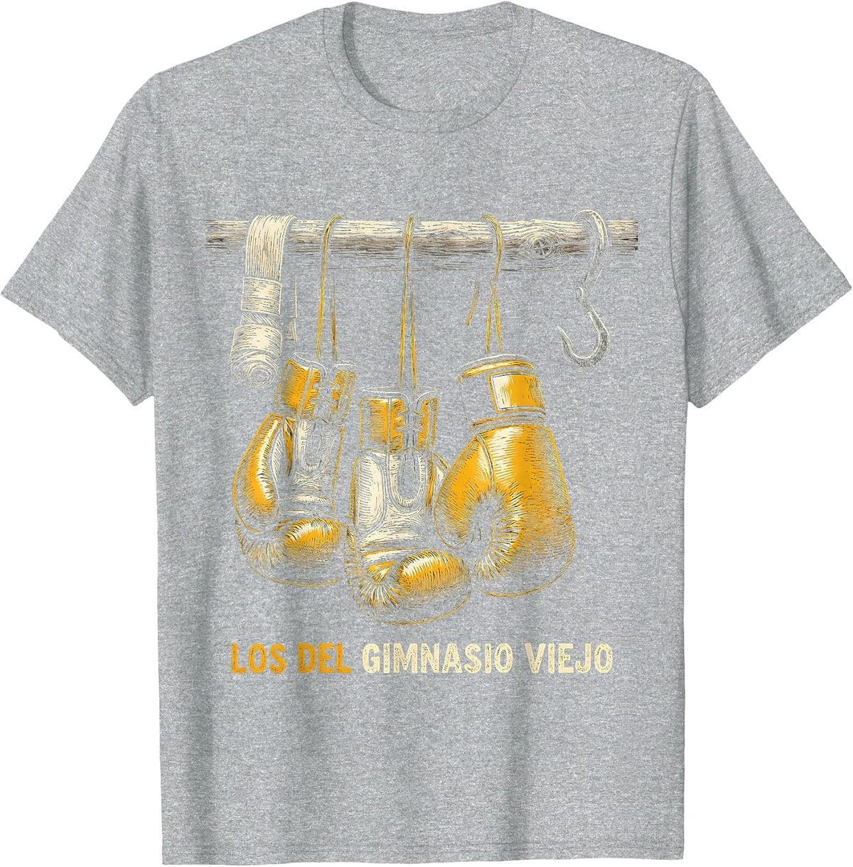 Men's Los Del Gimnasio Viejo Vintage Boxing Glove Ofrenda Día de T-Shirt - Heather Grey