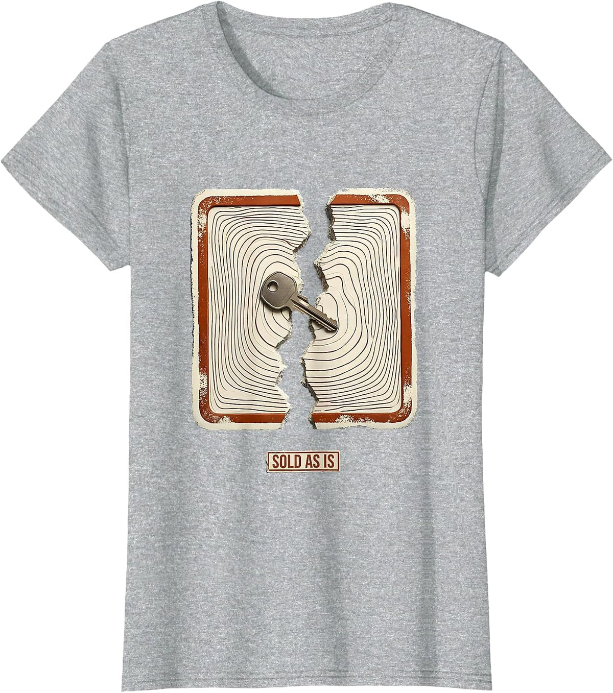 Women's Sold As Is Funny Realtor Real Estate Agent Humor T-Shirt - Heather Grey