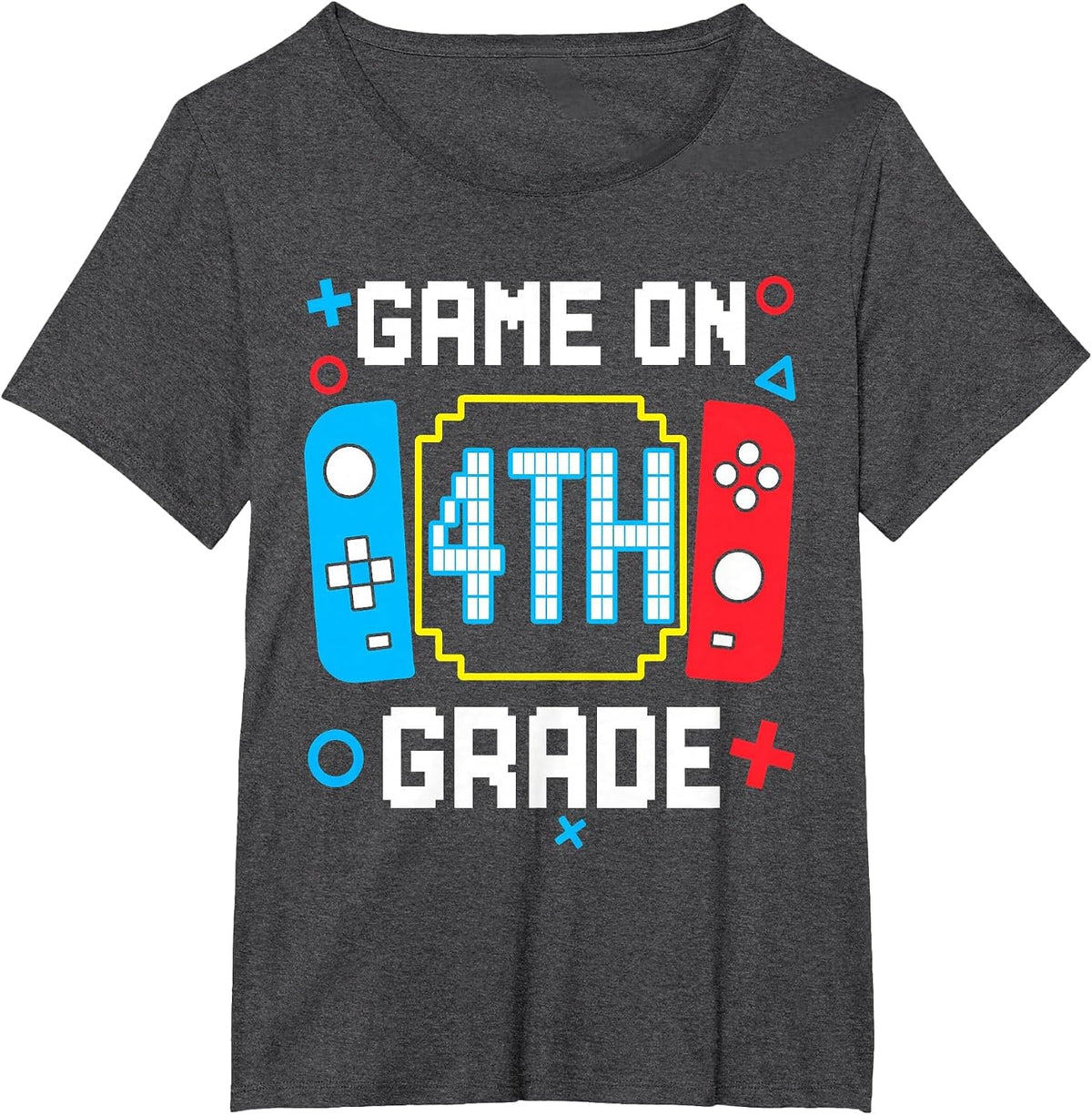 4th Grade for Boys Back to School First Day of Fourth Grade T-Shirt - Dark Heather Grey