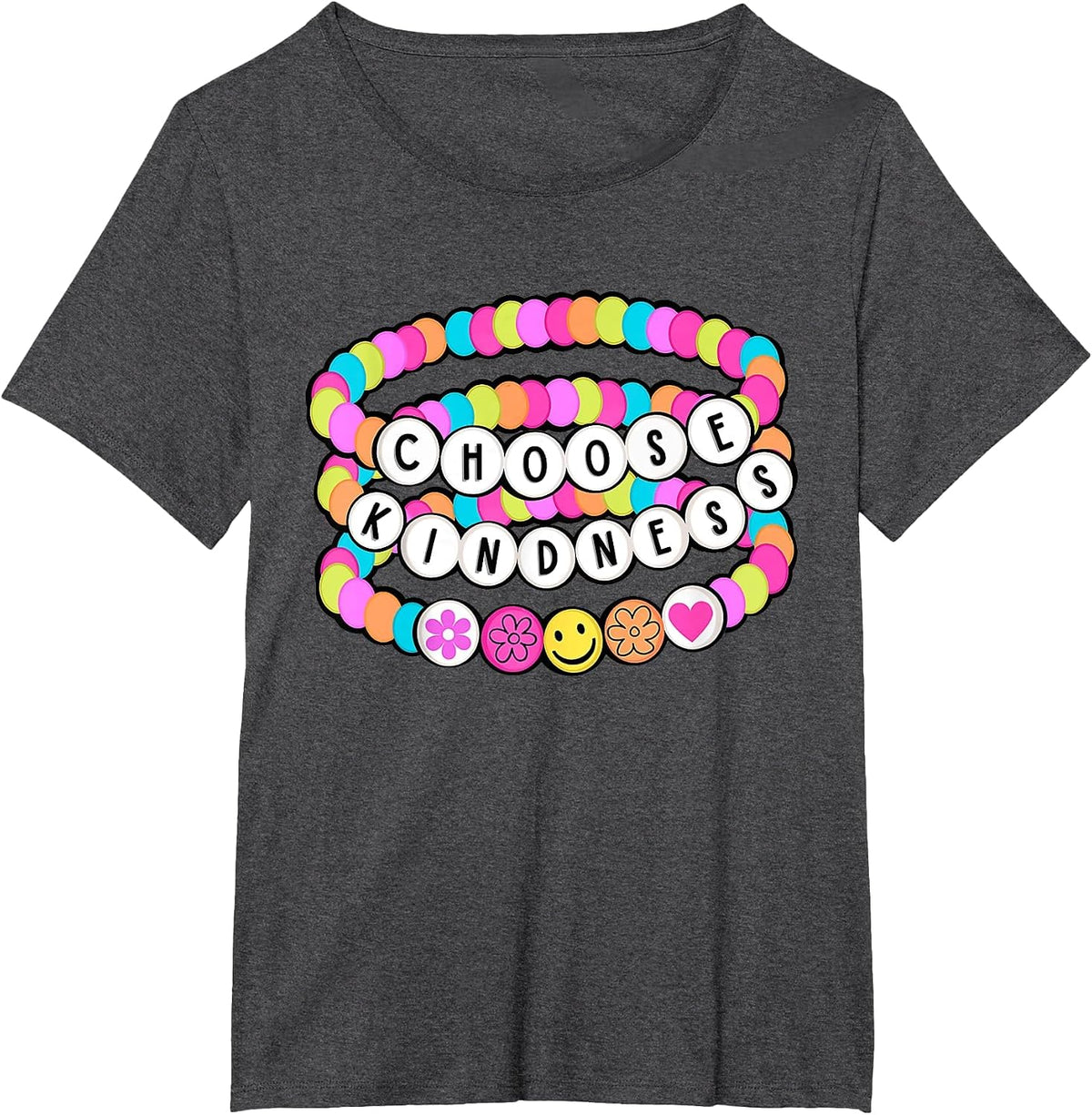 Choose Kindness Be Kind Positive Quote Retro Men Women Kids T-Shirt - Dark Heather Grey