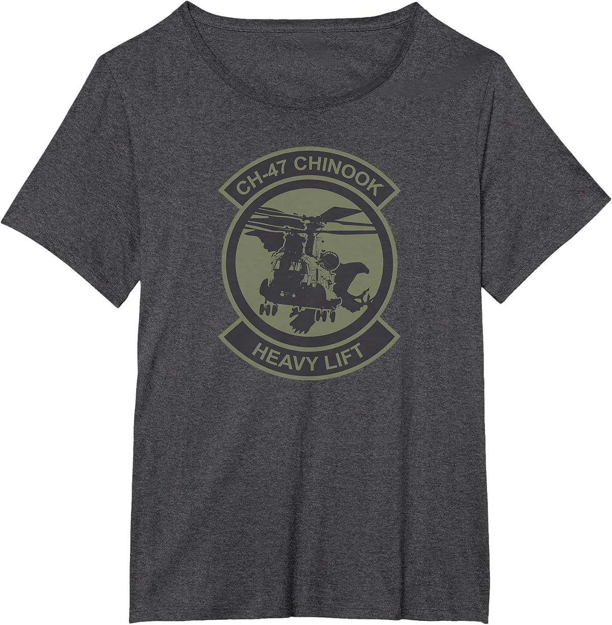 CH-47 Chinook (Subdued) T-Shirt - Dark Heather Grey