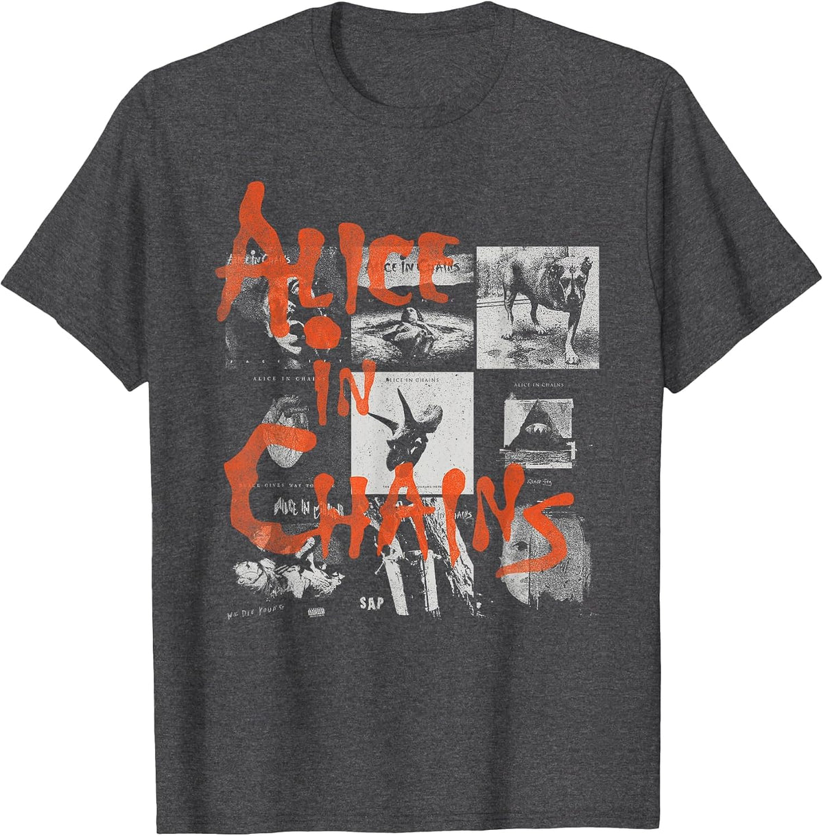 Alice in Chains - Album Grid T-Shirt - Dark Heather Grey