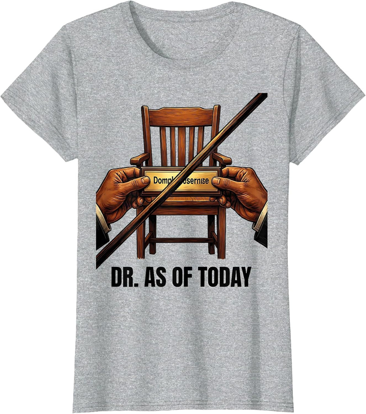 Dr. As Of Today Doctoral Graduation PhD EdD Black Women T-Shirt - Heather Grey