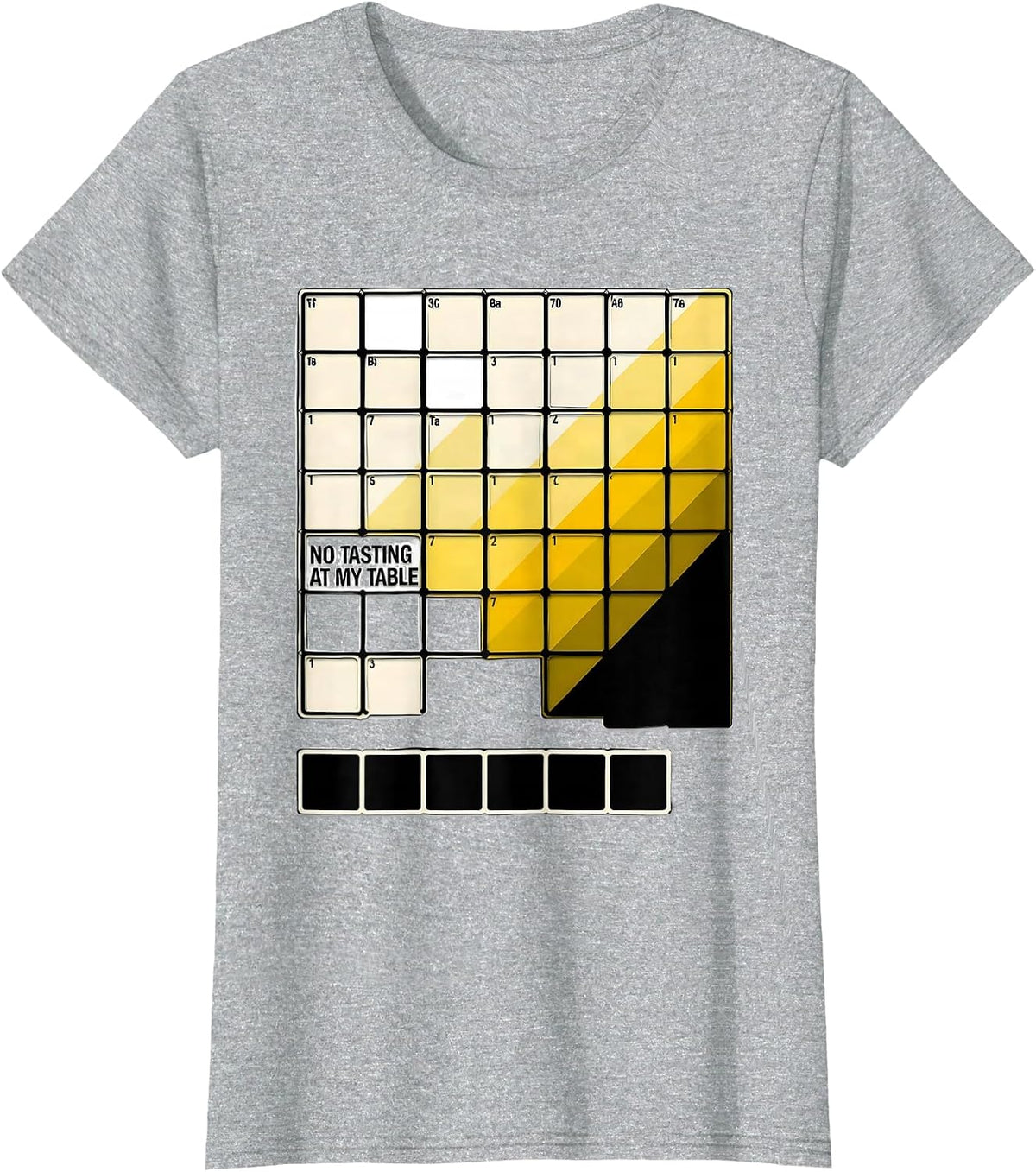 Women's No Tasting At My Table Funny Periodic Table Chemistry T-Shirt - Heather Grey