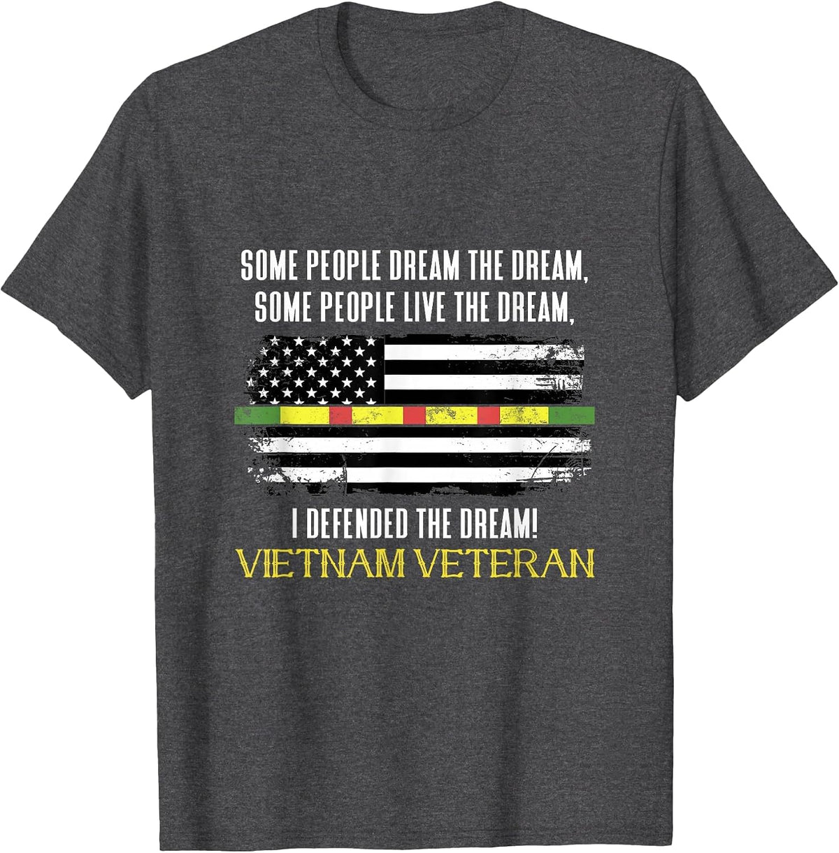 Vietnam Vet Vietnam Veteran Grandpa Retired Veteran T-Shirt - Dark Heather Grey