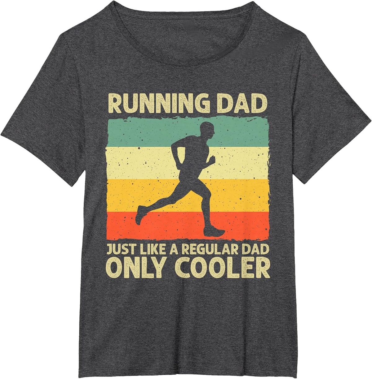 Funny Running for Men Dad Marathon Runner Coach Marathoner T-Shirt - Dark Heather Grey