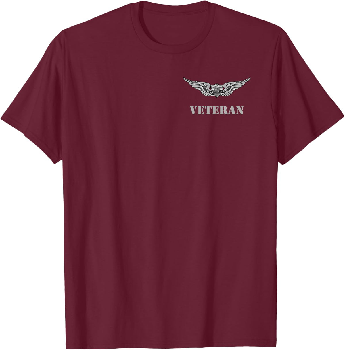 US Army Basic Aviation Badge - Aircrew Wings - Veteran T-Shirt - Burgundy