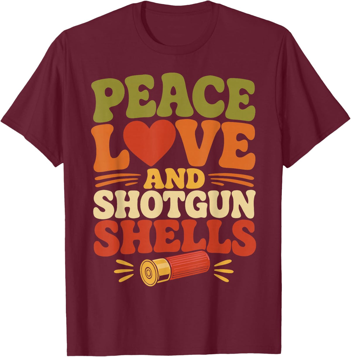 Shotgun Duck Hunting Season T-Shirt - Burgundy