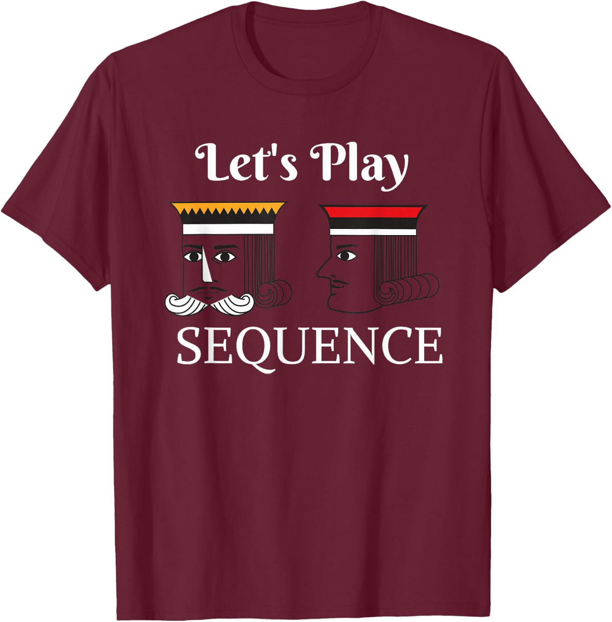 Let's Play a Card Board Game T-Shirt Family Night T-Shirt - Burgundy